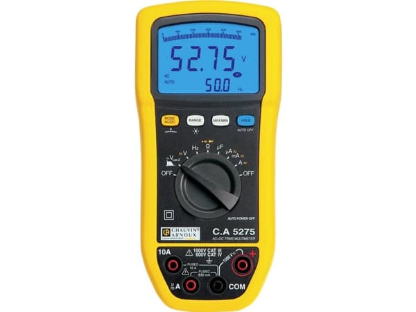 Chauvin Arnoux P01196775 Hånd-multimeter digital Stænkvandsbeskyttet (IP54) CAT III 1000 V, CAT IV 600 V Visning (counts): 6000