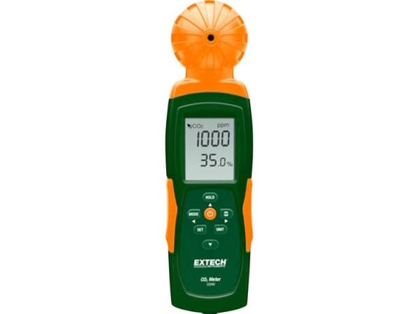 Extech Hiilidioksidimittari CO240 0 - 9999 ppm lämpötilanmittaustoiminnolla, USB-liitännällä, tiedonkeruutoiminnolla (CO240)
