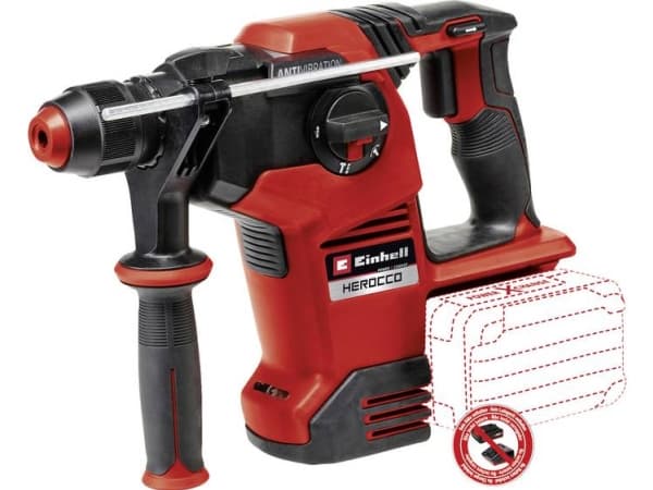 Einhell HEROCCO 36/28, SDS Plus, Sort, Rød, Børsteløs motor, 3,2 J, 28 Nm, Batteri - SOLO