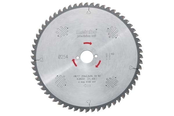 Metabo 628221000, Lastulevy, Lehtipuu, MDF-levy, Pehmeä puu, 25,4 cm, 3 cm, 1,8 mm, 6100 RPM, 2,4 mm