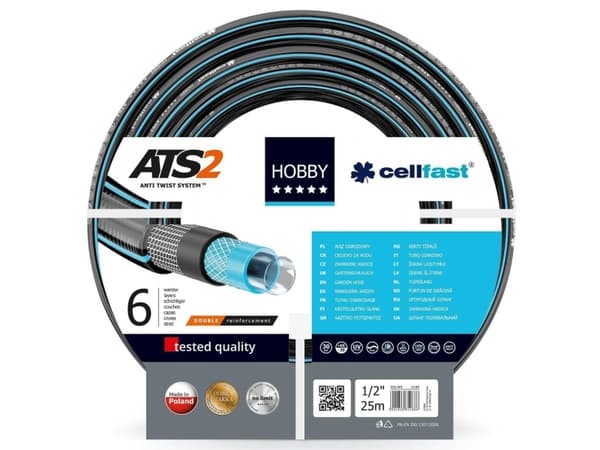 CELLFAST HOBBY ATS2, 25 m, Maanpinnan yläpuolella, Musta, 30 bar, -20 - 60 °C