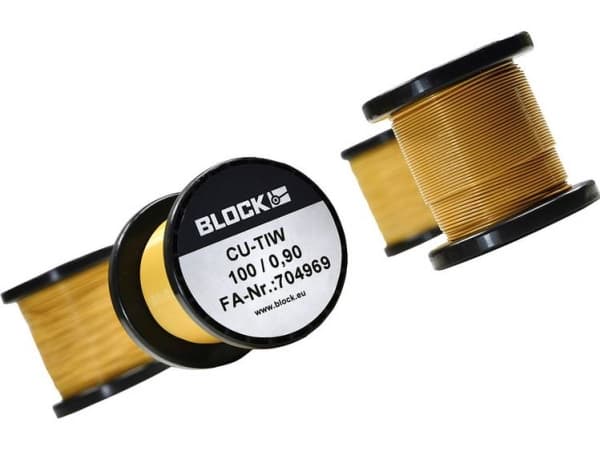 Block Copper Wire Lacquered Outer Diameter Incl. Insulating Lacquer: 0.30 Mm 114.5 M 0.10 Kg