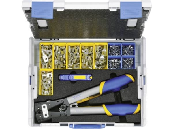 L-BOXX lavet af plast med standardudstyr til elinstallationer