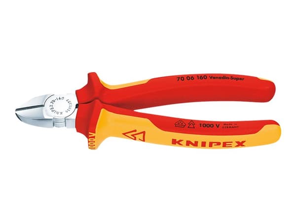 KNIPEX Bidetang LAUS 70 06 160pituus 160mm, leikkuureuna viistolla leikkuukyky pehmeä lanka 4,0mm leikkuukyky kova lanka 2,0mm