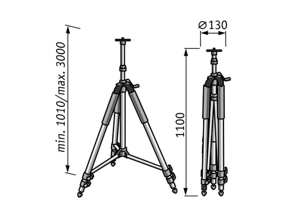 Flex laserstativ LKS 100-300 5/8