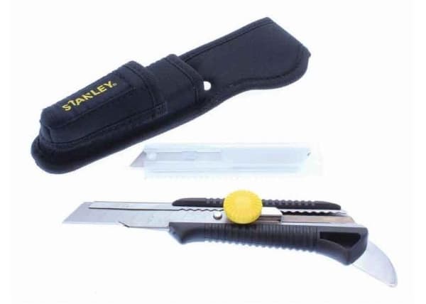 Stanley Knife 18mm + ødelagte blader + etui (STHT7-10220)