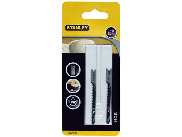 Stanley STA23002-XJ, Figursågblad, Trä, Stål med hög kolhalt (HCS), 5 cm, 2 mm, 2 cm