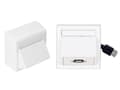 Pikkukuva 2 / 5: Vivolink Wall Box with USB2.0, USB A, USB 2.0, Valkoinen, 40 g, 1 kpl, 50 g