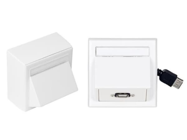 Vivolink Wall Box with USB2.0, USB A, USB 2.0, Valkoinen, 40 g, 1 kpl, 50 g