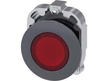 Siemens Button drive 30mm red with backlight without self-return metal matte IP69k Sirius ACT (3SU1061-0JA20-0AA0)