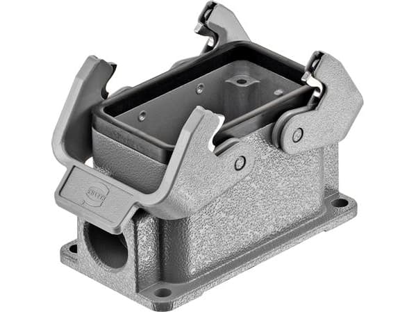 HARTING HAN B stik hylster type 10Bmed 2 x M20 tilgangmetal, overflademontering med låsebøjle