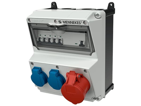 MENNEKES 920009, Typ F, 5P, Skruvar, Blå, Röd, Vit, Plast, IP44