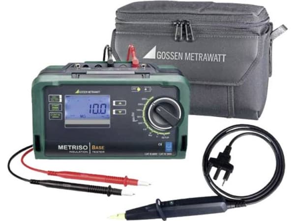 Gossen Metrawatt METRISO BASE - Set Isolationsmåler Kalibreret (DAkkS) 50 V, 100 V, 250 V, 500 V 100 GΩ