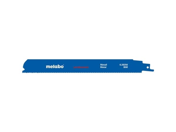 Metabo 628256000, Sabelsagblad, Rør, Profil, Blad metall (tykk), Bimetall, Blå, Hvit, 22,5 cm, 1,4 mm