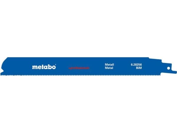 Metabo 628256000, Sabelsagblad, Rør, Profil, Blad metall (tykk), Bimetall, Blå, Hvit, 22,5 cm, 1,4 mm