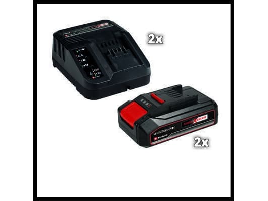 Einhell GE-CM 36/33 Li (2x2,5Ah), Perässäkäveltävä ruohonleikkuri, 33 cm, 2,5 cm, 6,5 cm, 30 L, 4 renkaita