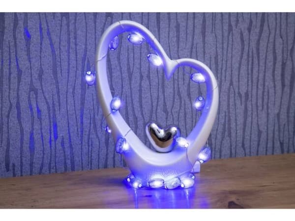 Konstsmide 3155-403 Motiv ljuskedja Interiör Batteridrift Antal glödlampor 20 LED (RGB) Blå Upplyst Längd: 1,9 m
