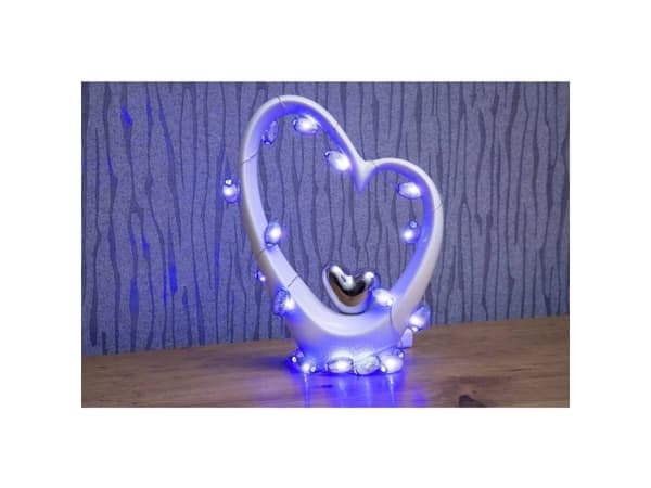 Konstsmide 3155-403 Motiv ljuskedja Interiör Batteridrift Antal glödlampor 20 LED (RGB) Blå Upplyst Längd: 1,9 m
