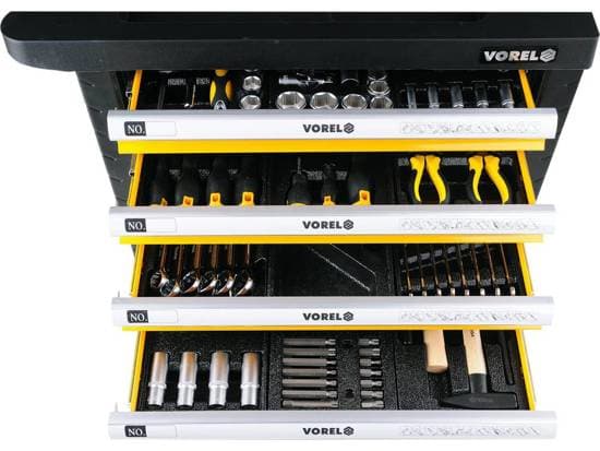 VOREL 58540, Rustfritt stål, Oransje, Kulelagerbaserte teleskopskinner, 150 kg, 45 kg, 25 kg