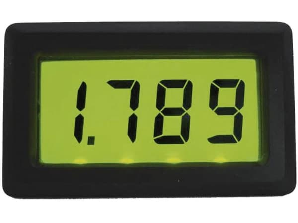 Beckmann & Egle EX3069 1.999 V illuminated LCD panel meter 0 - 1.999 Vdc Assembly dimensions 46 x 26.5 mm