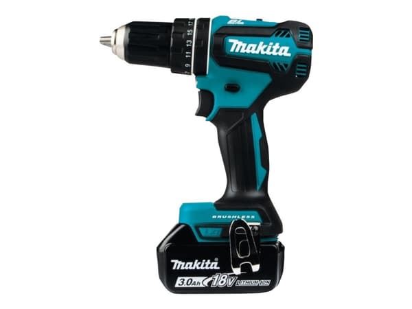Makita DHP485RF3J - Hammerbor/driver - trådløs - 2 hastigheter - nøkkelfri borhylse 13 mm - 50 N·m - 3 batterier, inkludert lader - 18 V