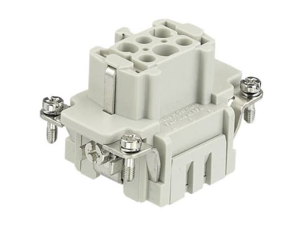 Harting 09 33 006 2716 Liitäntäkappale Han® E 6 + PE Klipsin jatkojousi 10 kpl