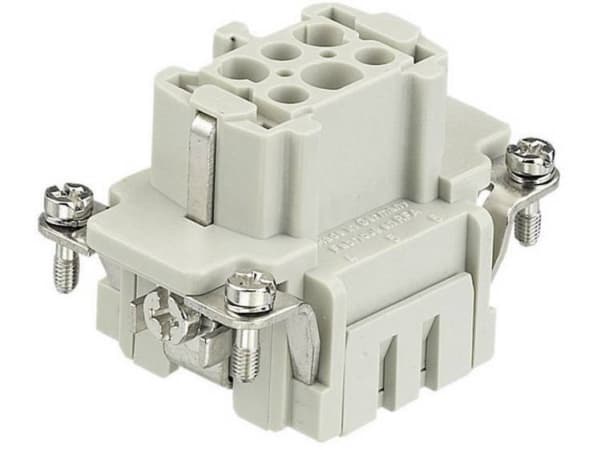 Harting 09 33 006 2716 Liitäntäkappale Han® E 6 + PE Klipsin jatkojousi 10 kpl