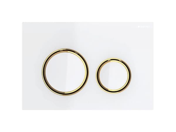 Geberit Sigma21 serviceplatta - 246x164x14mm mässing/vit
