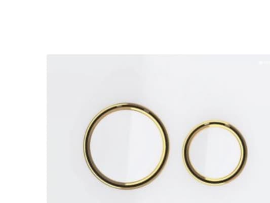 Geberit Sigma21 serviceplatta - 246x164x14mm mässing/vit