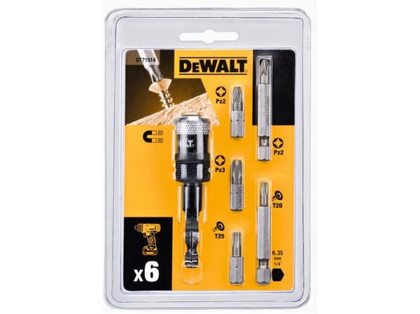 DeWALT - Ruuvimeisselisarja - 6 kpl - torx, pozidriv - T20, T25, PZ2, PZ3 - pituus: 50 mm, 25 mm