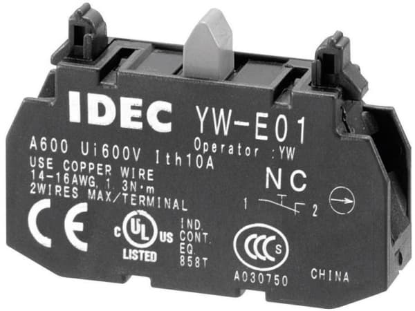 Idec YW-E01 Kontaktelement 1 x brydekontakt Nyckeländan 240 V/AC 1 stk