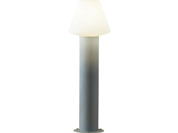 Konstsmide 7272-302 Barletta Ulkoilman lattiavalaisin Energiansäästölamppu E27 18 W Akryylilasi matta, harmaa