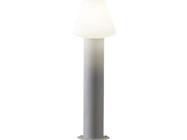Konstsmide 7272-302 Barletta Ulkoilman lattiavalaisin Energiansäästölamppu E27 18 W Akryylilasi matta, harmaa