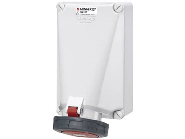 CEE-seinäpistorasia 5-nastainen 125A 400V IP67