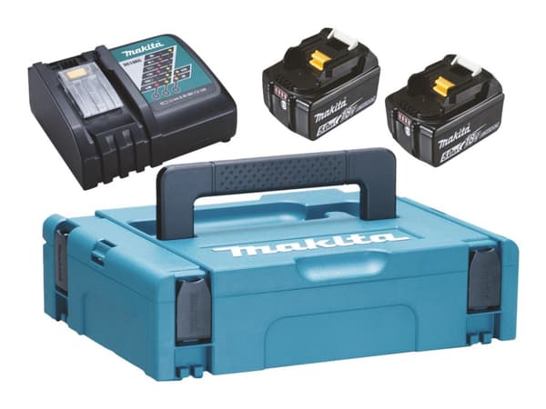 Makita PowerPack LXT - Batterilader + batteri 2 x - Li-Ion - 5 Ah - 90 Wh - for Makita DHP482ZJ
