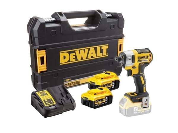 DeWALT DCF887P2-QW - Stötdrivare - sladdlös - 3 hastigheter - 1/4-tums hexuttag - 205 N·m - 2 batterier - 18 V
