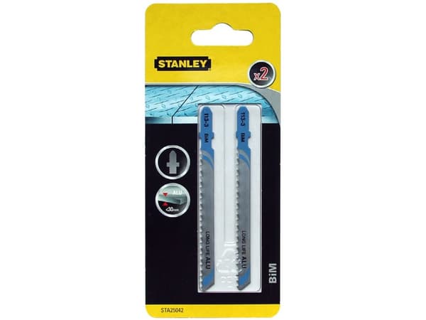 Stanley T sticksågsblad 2st för aluminium PVC STA25042