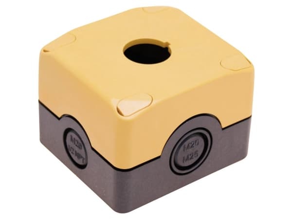 Pizzato Elettrica ES 31001 Tomt hus 1 installationspunkt (L x B x K) 72 x 80 x 56 mm Sort, Gul 1 stk