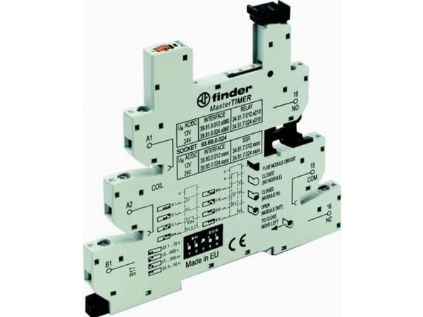 Finder 93.68.0.024 Reläfäste med fäste, med lysdiod, med EMC-märkning av reläspolen Passar till serien: Phoenix Contact Serie EMD-SL Finder 34.51, Fi