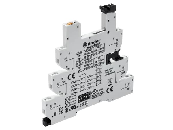 Finder 93.68.0.024 Reläfäste med fäste, med lysdiod, med EMC-märkning av reläspolen Passar till serien: Phoenix Contact Serie EMD-SL Finder 34.51, Fi