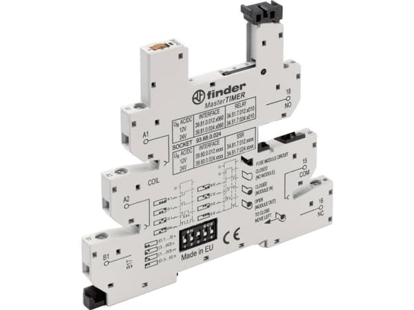 Finder 93.68.0.024 Reläfäste med fäste, med lysdiod, med EMC-märkning av reläspolen Passar till serien: Phoenix Contact Serie EMD-SL Finder 34.51, Fi