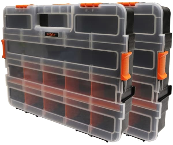 Boxer® sortimentsboks med 15 rum 37,4 × 29,4 × 6,6 cm 2-pak