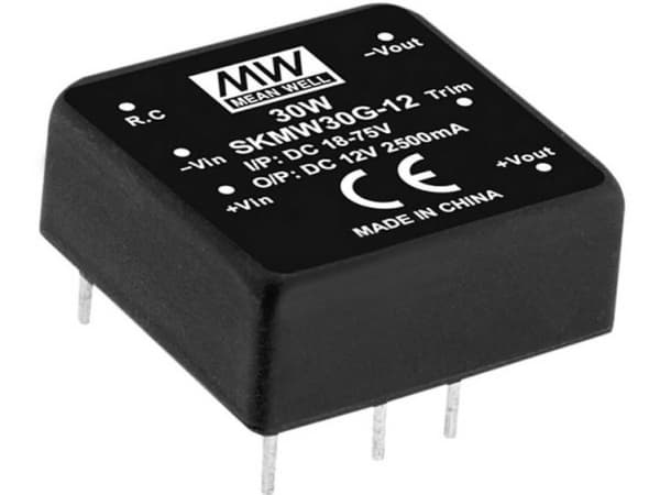 MEAN WELL SKMW30G-05, 18 - 75 V, 30 W, 5 V, 4 A, RoHS, 18 g