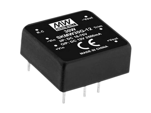 MEAN WELL SKMW30G-05, 18 - 75 V, 30 W, 5 V, 4 A, RoHS, 18 g