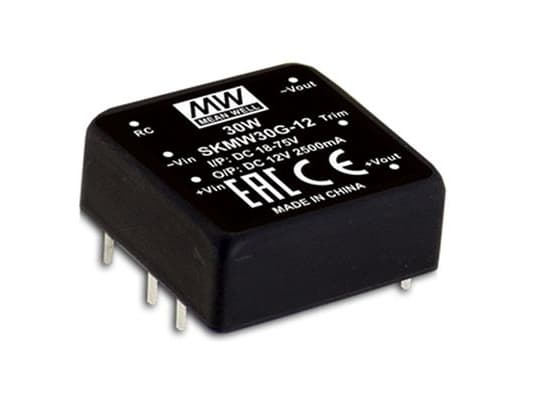 MEAN WELL SKMW30G-05, 18 - 75 V, 30 W, 5 V, 4 A, RoHS, 18 g
