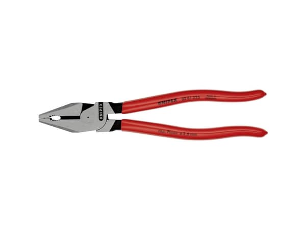 Knipex 02 01 225, Kombinasjonstang, 2,5 cm, Stål, Plast, Rød, 225 mm