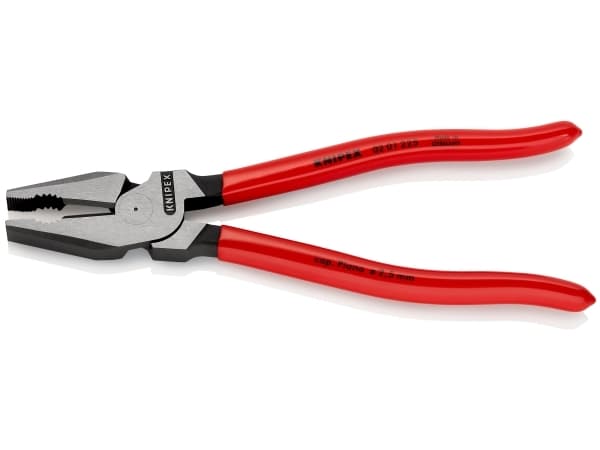 Knipex 02 01 225, Kombinasjonstang, 2,5 cm, Stål, Plast, Rød, 225 mm