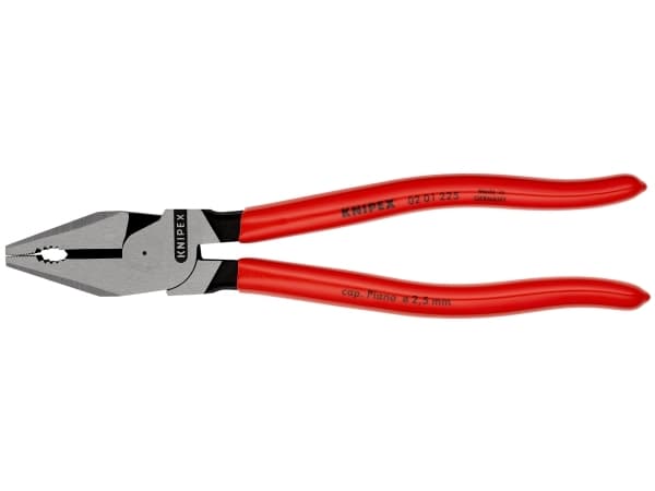 Knipex 02 01 225, Kombinasjonstang, 2,5 cm, Stål, Plast, Rød, 225 mm