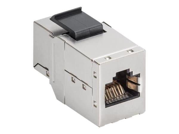 MicroConnect - Kopplingsdon för nätverk - RJ-45 (hona) till RJ-45 (hona) - STP - CAT 6a - trapetsjack - silver