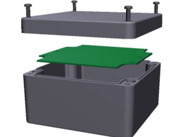 Hammond Electronics 1590Z160GY Universalkabinet 160 x 160 x 90 Aluminium Grå 1 stk 1 stk